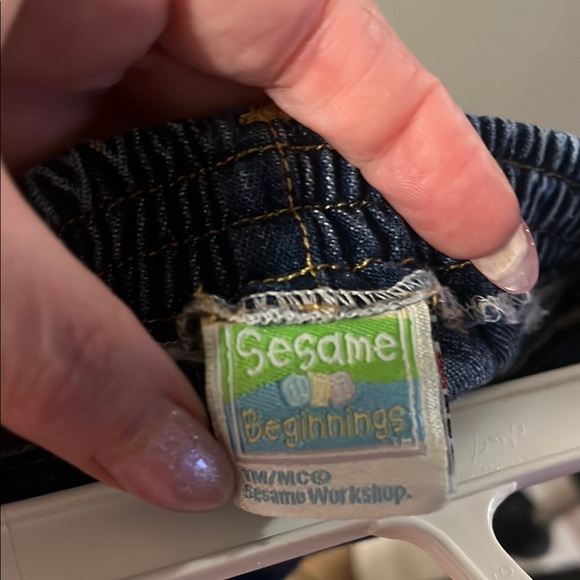 Sesame Street Kids Denim Jeans with Red Embroidery’s - Picture 4 of 5